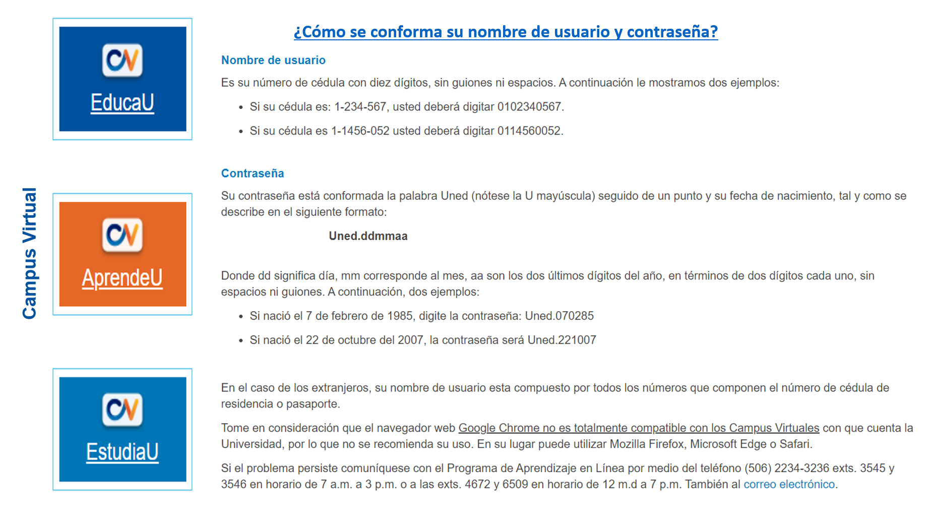 usuario y contraseña completo