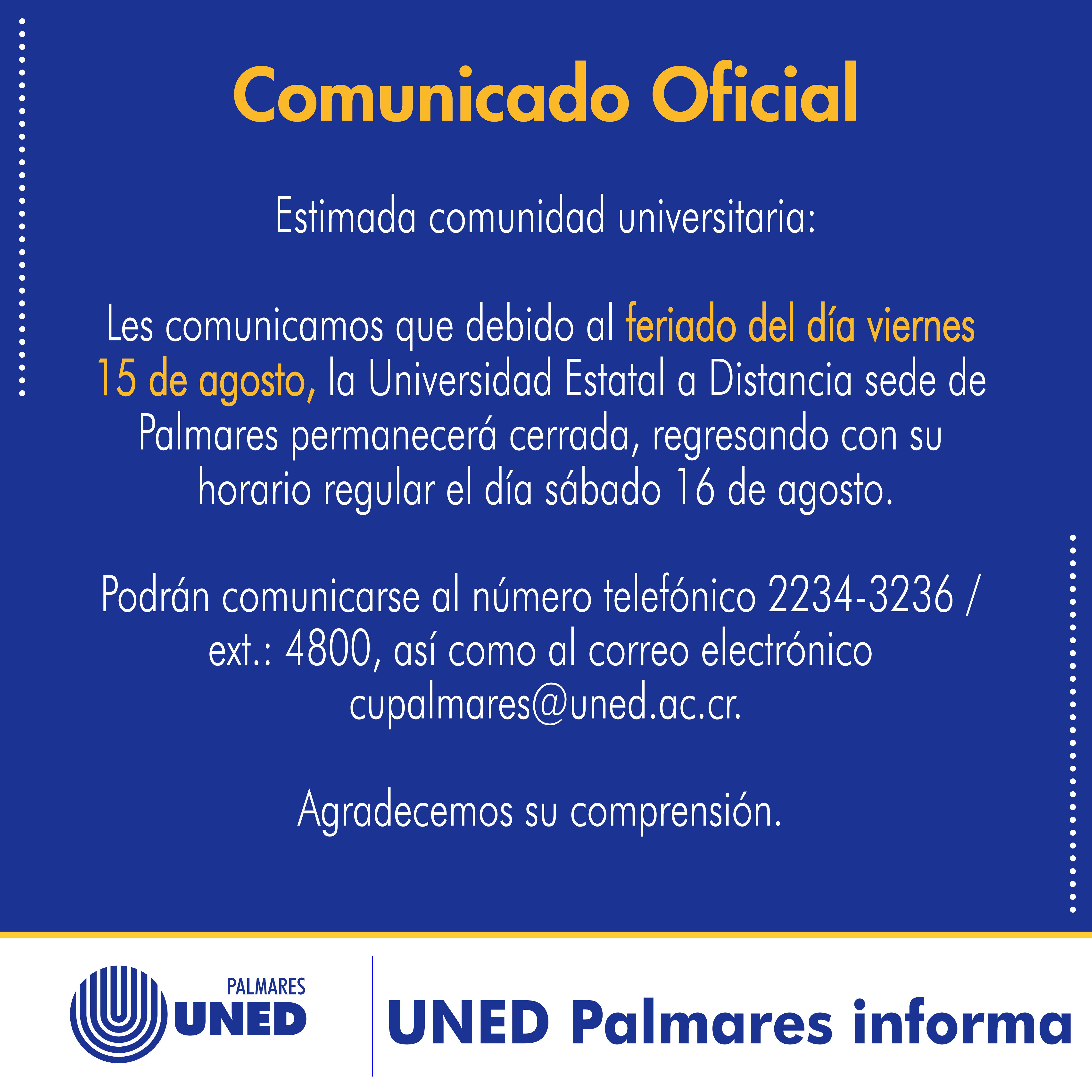 060 Feriado 15 de agosto 2025