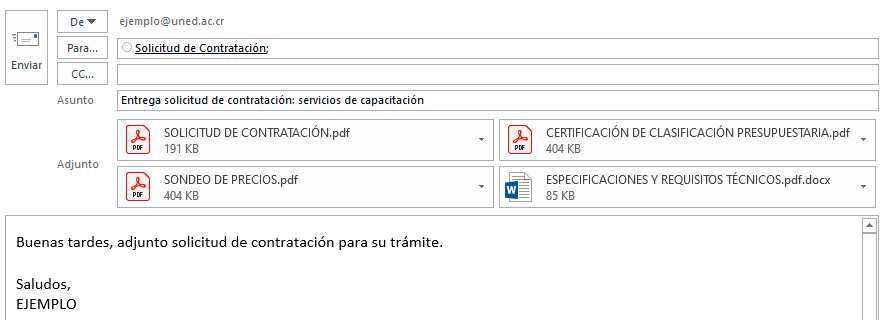 solicitudes contratacion via correo