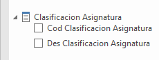 Clasificacion asignatura